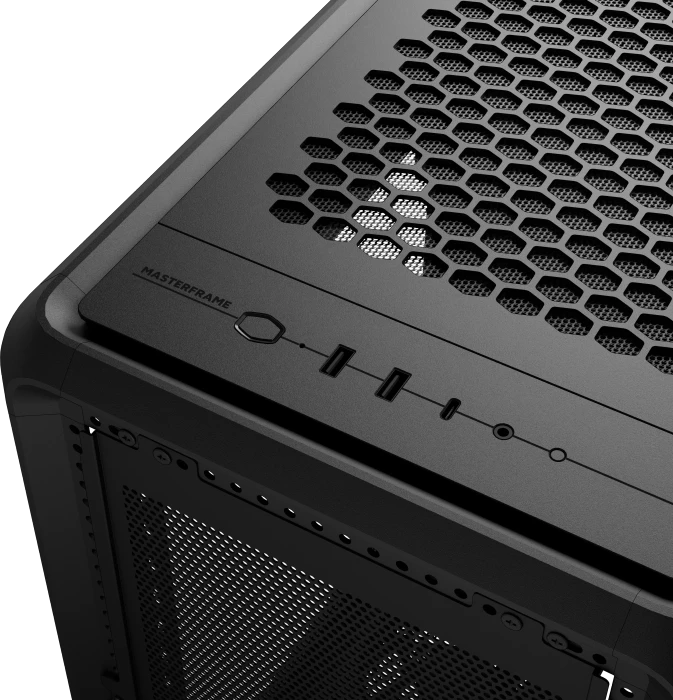 Cooler Master MasterFrame 400 Mesh, silber, Glasfenster
