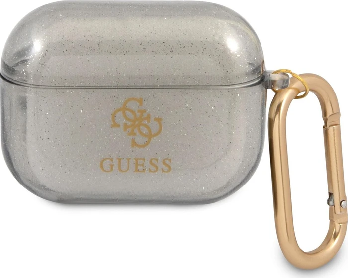 Guess Airpods Pro Hülle 4G TPU Glitter schwarz