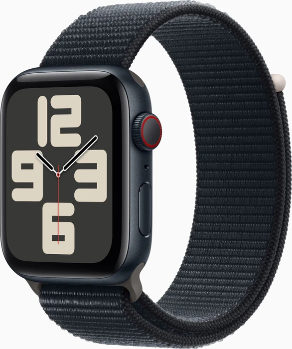 Apple Watch SE (2022) (GPS + Cellular) 44mm Mitternacht mit Sport Loop Mitternacht