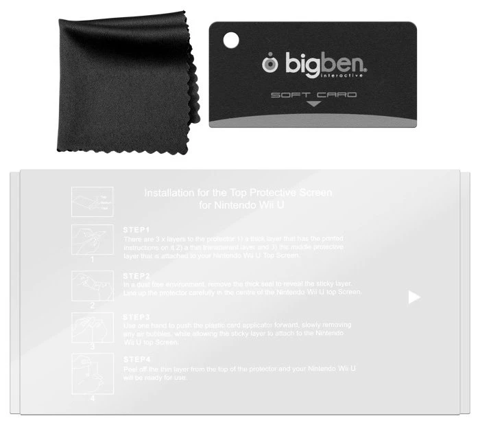 BigBen GamePad Screen Protection Kit Bildschirmschutzfolie (WiiU)
