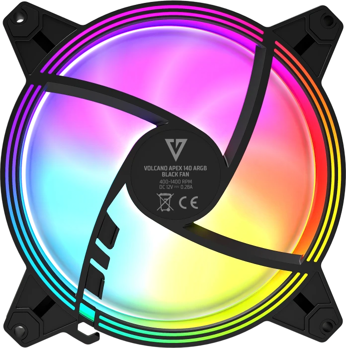 Modecom Volcano Apex 140 ARGB, schwarz, 140mm