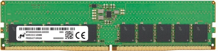 Micron UDIMM 16GB, DDR5-5600, CL46-45-45, 1RX8, ECC