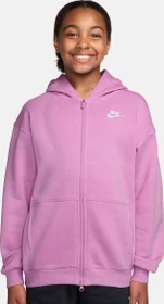 Nike Sportswear Club Fleece Oversize Hoodie light magenta/white (Junior)