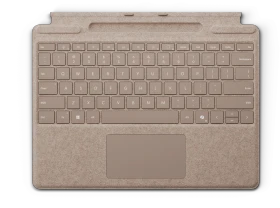 Microsoft Surface Pro Keyboard mit Copilot-Taste/Stiftaufbewahrung, Graubeige, DE