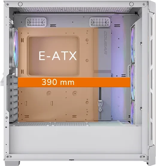 Cougar Airface Pro RGB White, weiß, Glasfenster