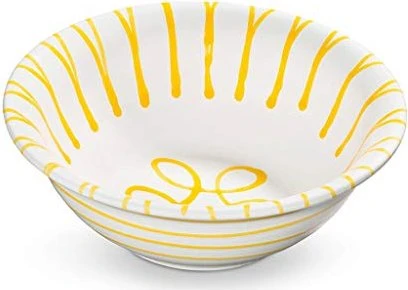 Gmundner Keramik Gelbgeflammt Salatschüssel 20cm