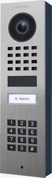 DoorBird D1101KV IP Video Türstation mit 1 Ruftaste, Keypad Modul, Edelstahl V2A, gebürstet, Aufputz