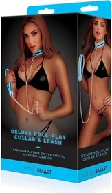 Whipsmart Glow in The Dark Halsband mit Leine blau