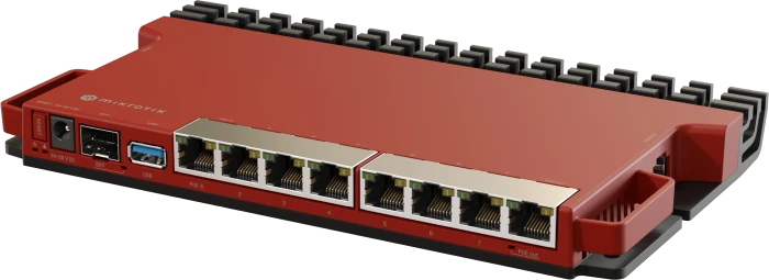 MikroTik RouterBOARD L009 Router, 8x RJ-45, 1x SFP Gigabit Router, 8x RJ-45, 1x SFP, PoE