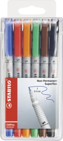 STABILO OHPen universal wasserlöslich S sortiert, 6er-Set