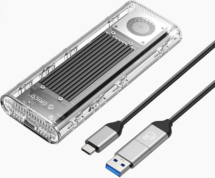 Orico TCM2-G20, M.2 NVMe SSD Enclosure, transparent/silber, M.2, USB-C 3.2