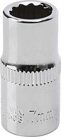 KS Tools CHROMEplus Außenzwölfkant Steckschlüssel 1/4", 7x25mm