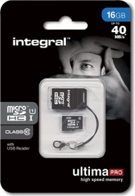 Integral ultima PRO R40 16GB Kit, UHS-I U1, Class 10 (INMSDH16G10-40NAUSBR)