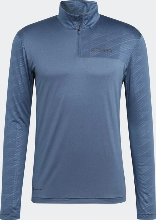 adidas Terrex Multi Half-Zip Funktionsshirt langarm wonder steel (Herren)