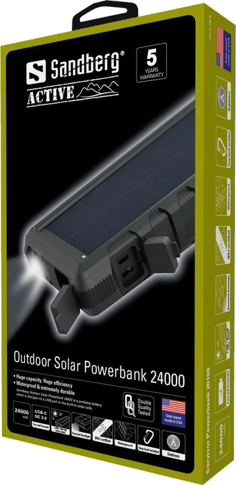 Sandberg Outdoor Solar Powerbank 24000 schwarz