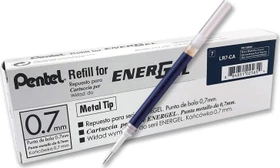 Pentel EnerGel Roller Pen LR7-CAX Tintenrollermine 0.35mm (0.7mm Ball) marineblau, 12er-Pack