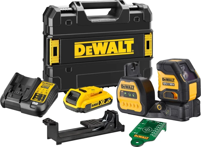 DeWalt DCE088D1G18 Akku-Kreuzlaser inkl. Koffer + Akku 2.0Ah