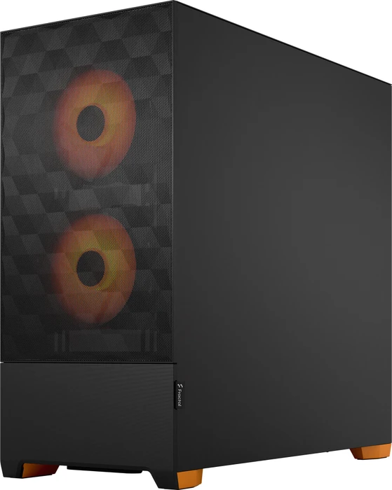Fractal Design Pop Air RGB Orange Core TG Clear Tint, Glasfenster