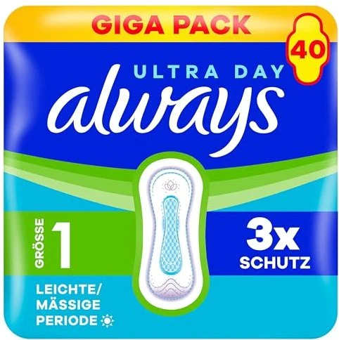 Always Ultra Day mit Flügeln Größe 1, 40 Stück