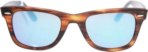 Ray-Ban RB2140 Original Wayfarer Classic 50mm striped havana/grey mirror blue