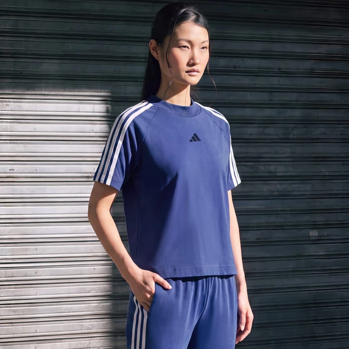 adidas Kit T-Shirt kurzarm dark blue/off white (Damen)