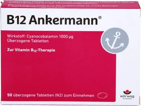 B12 "Ankermann" überzogene Tabletten, 50 Stück