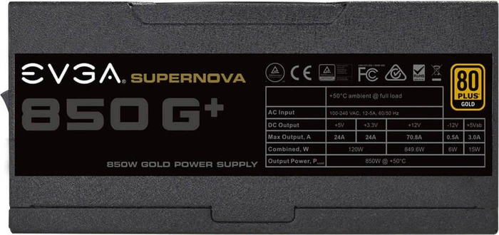 EVGA SuperNOVA G1+ 850 850W, ATX 2.3