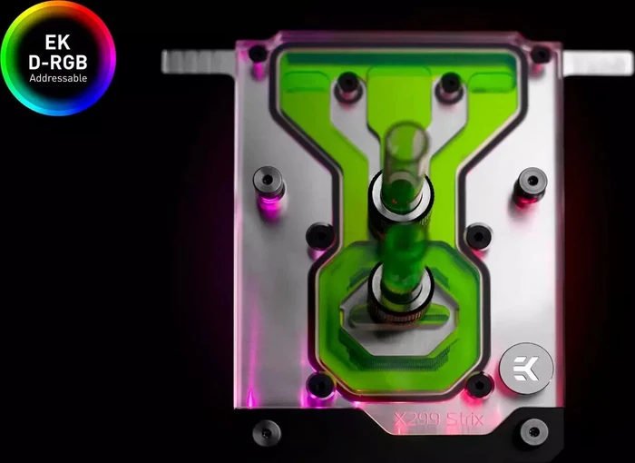 EK Water Blocks Quantum Line EK-Quantum Momentum ROG Strix X299-E Gaming II D-RGB Monoblock, Nickel, Acryl