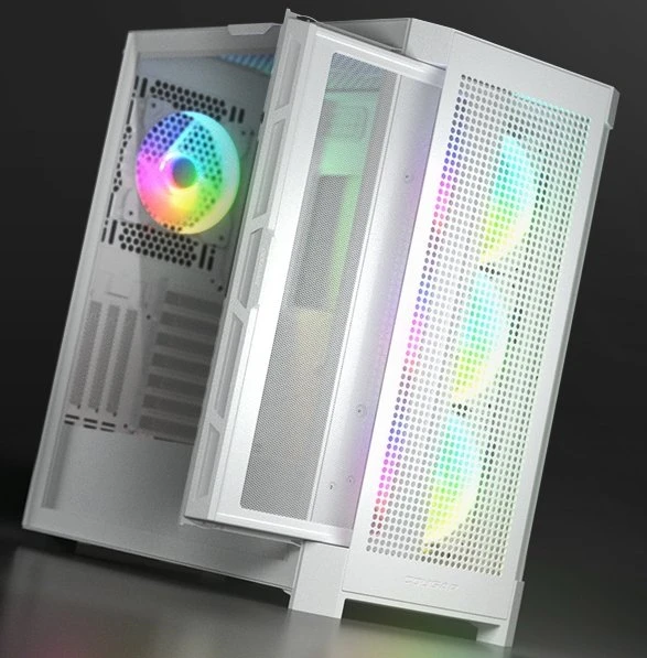 Cougar Airface Pro RGB White, weiß, Glasfenster