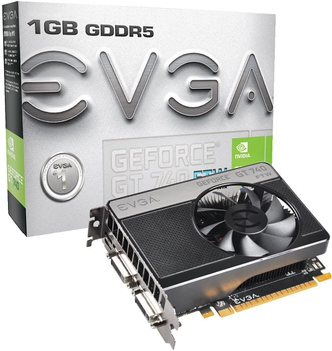 EVGA GeForce GT 740 FTW, 1GB GDDR5, 2x DVI, Mini HDMI