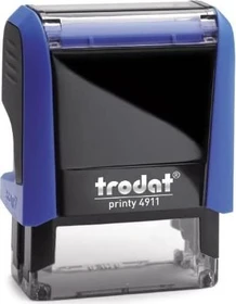 trodat printy 4911 4.0 Textstempel mit individueller Textplatte, 38x14mm, schwarz/blau