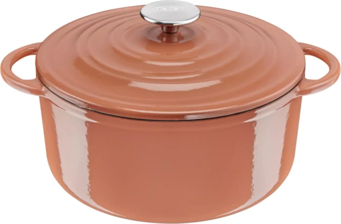 Tefal E26004 Lov Gusseisen Kochtopf Bräter rund 25cm terracotta