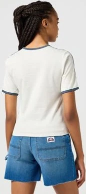 Wrangler Ringer T-Shirt kurzarm vintage white (Damen)