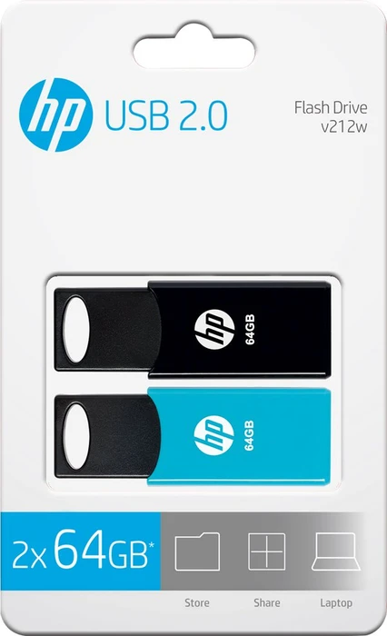 PNY HP v212w 64GB blau/schwarz, USB-A, USB 2.0