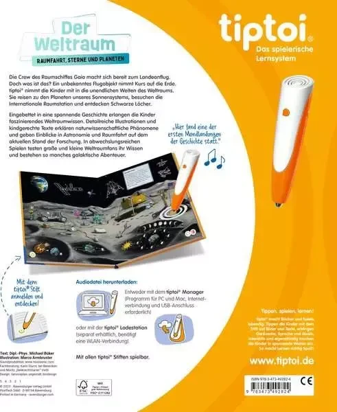 Ravensburger tiptoi Buch: Der Weltraum: Raumfahrt, Sterne und Planeten