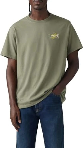 Levi's Relaxed Fit Graphic T-Shirt kurzarm cacti logo/deep lichen green (Herren)