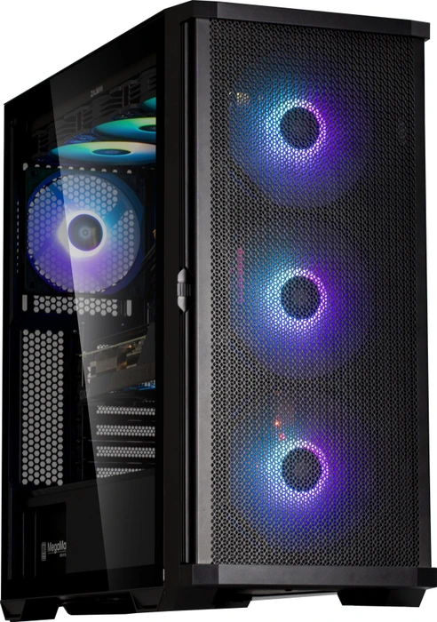 Zalman Z10 Plus, schwarz, Glasfenster