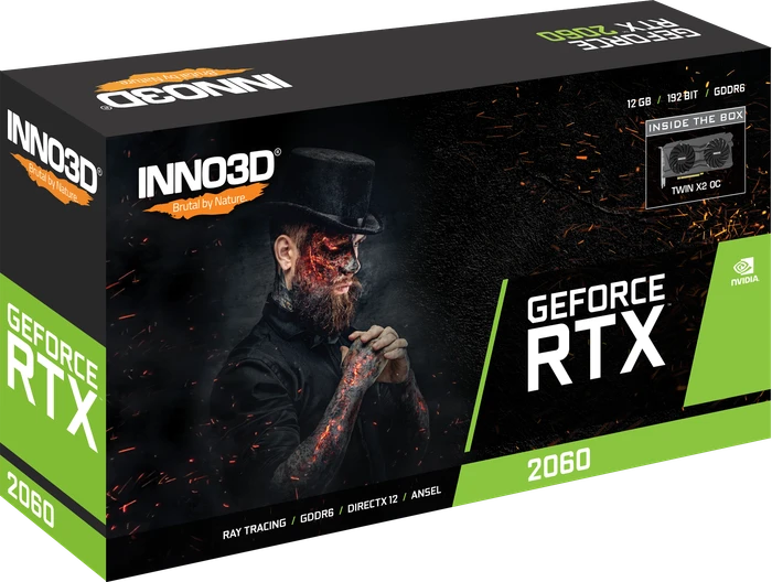 INNO3D GeForce RTX 2060 12GB Twin X2 OC, 12GB GDDR6, HDMI, 3x DP