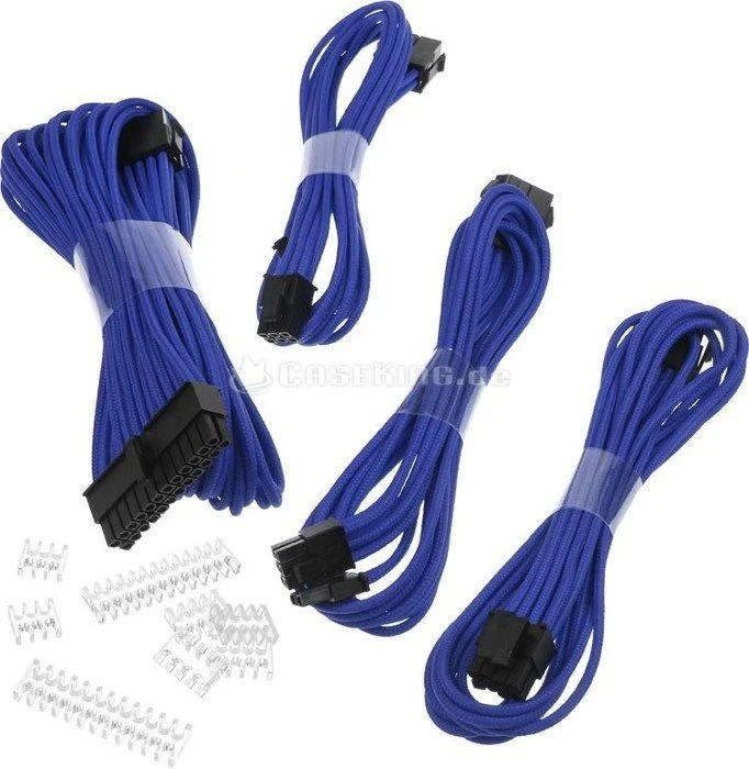 Phanteks Verlängerungskabel Kit für Netzteile, blau, 500mm