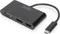 Digitus USB-C 3in1 Triple Monitor Adapter, USB-C auf HDMI/DisplayPort/VGA, schwarz Vorschaubild