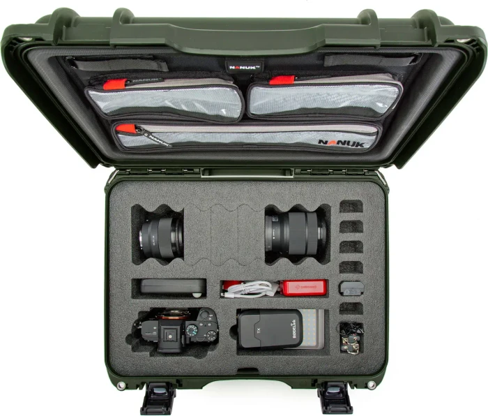 Nanuk 925 DSLR Kamerakoffer mit Deckel Organizer olive
