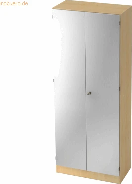 Hammerbacher Garderoben-Schrank 5OH V6200, Streifengriff, ahorn/silber, Schrankwand