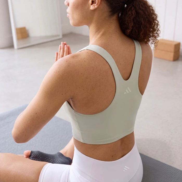 adidas All Me Medium-Support Bra Tanktop Sport-BH halo green (Damen)