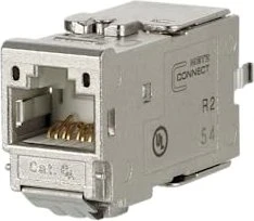 Metz Connect Cat6a Modul, RJ-45 Modularkupplung Buchse via RJ-45 Buchse, 180°