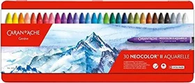 Caran d'Ache Neocolor II Aquarelle Wachskreide sortiert, 30 Farben, 30er-Set