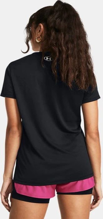 Under Armour Tech V Funktionsshirt kurzarm schwarz/weiß (Damen)