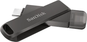 SanDisk iXpand Luxe 64GB, USB-C + Apple Lightning, USB 3.2 Gen 1×1, USB 2.0