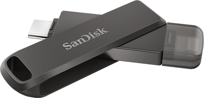 SanDisk iXpand Luxe 64GB, USB-C + Apple Lightning, USB 3.2 Gen 1×1, USB 2.0