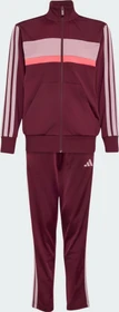 adidas Seasonal Essentials Tiberio 3-Streifen Tricot Trainingsanzug maroon/magic mauve (Junior)