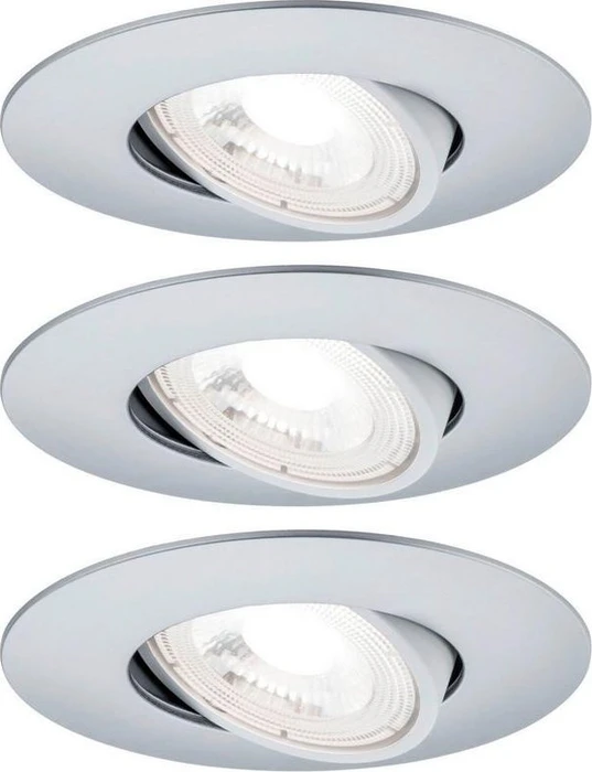 Paulmann LED Einbauleuchte 4.8W chrom matt, 3 Stück (93389)